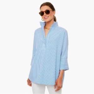 Tuckernuck Blue Striped Women's Top